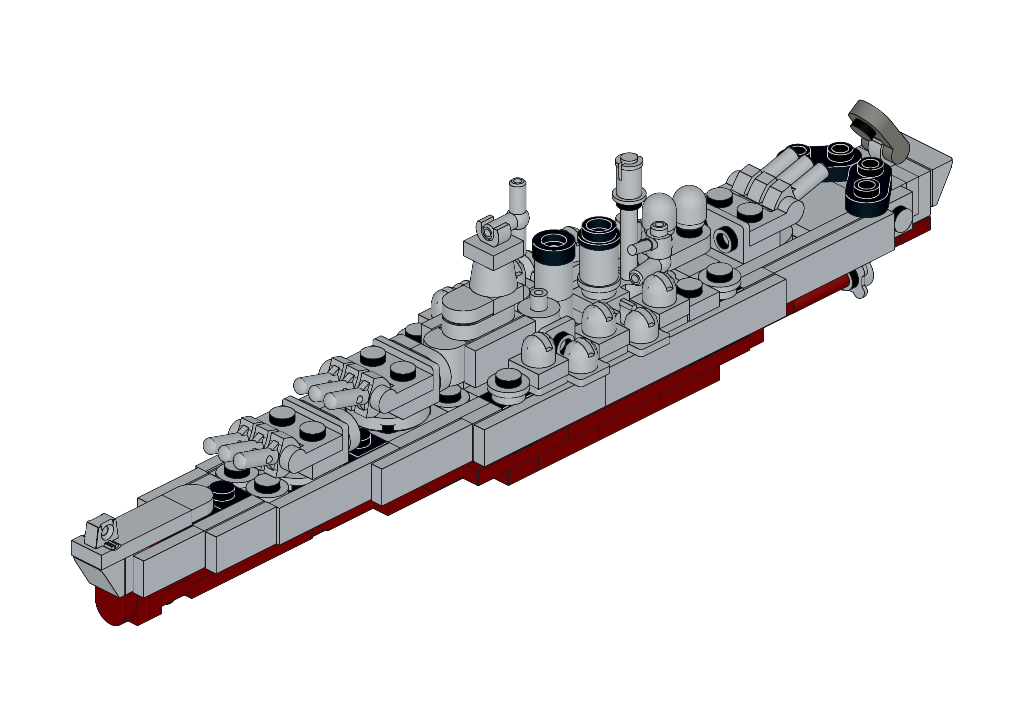 LEGO USS WASHINGTON (BB-56) BATTLESHIP MOC