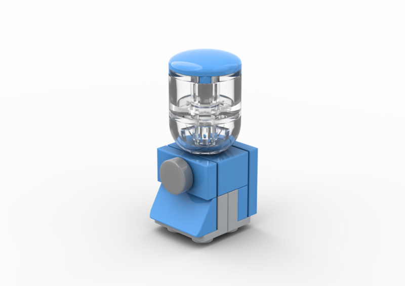 3D rendered image of the LEGO Micro Blender MOC.