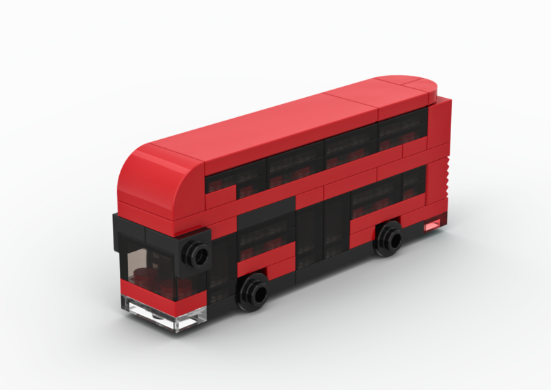 3D Rendered image of the LEGO Double Decker Bus MOC designed by The Bobby Brix Channel.