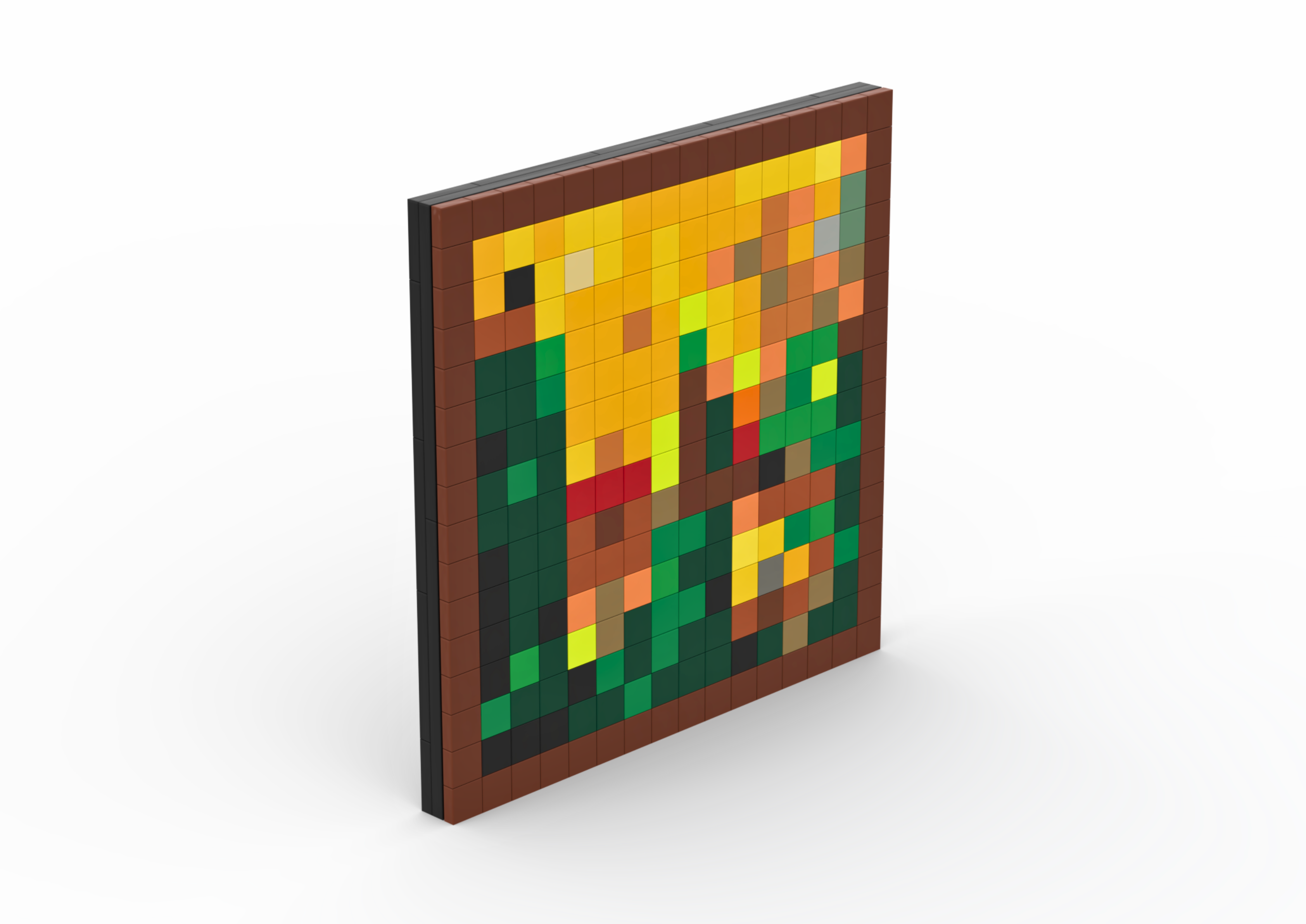 3D rendered image of the LEGO Albanian Minecraft Painting MOC.
