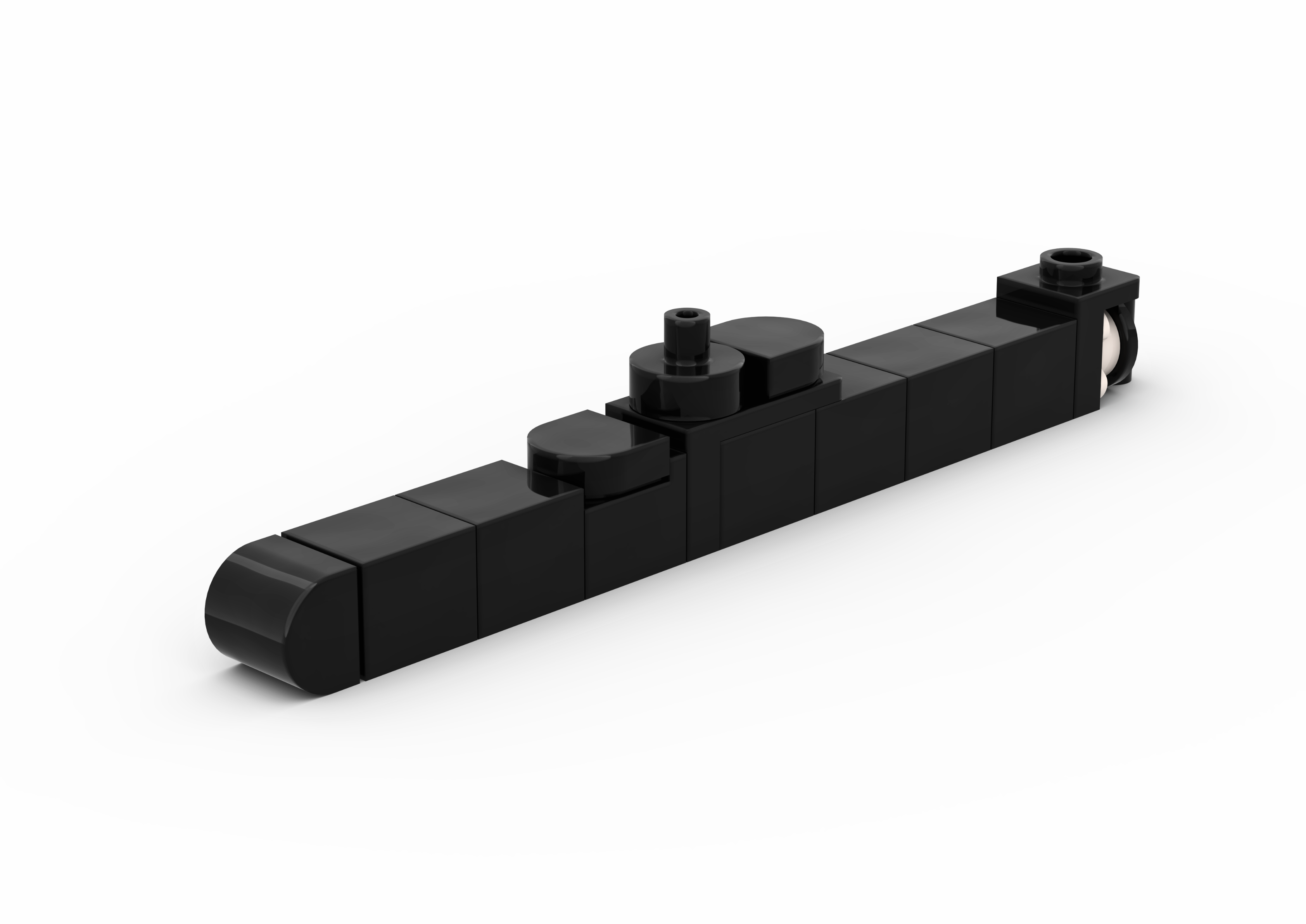 3D rendered image of the LEGO Micro Nuclear Submarine MOC.