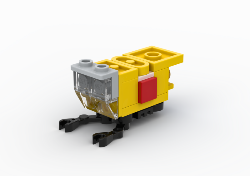 3D rendered image of the LEGO Micro Deep Sea Submersible MOC.