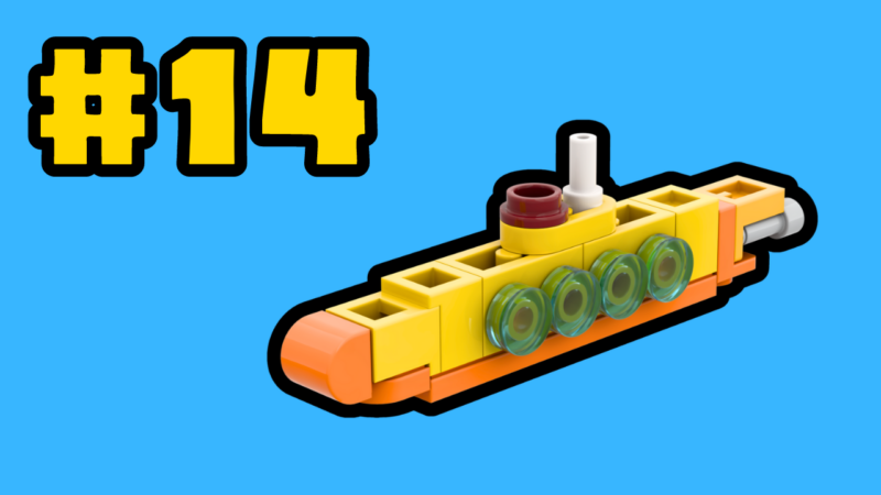 YouTube thumbnail image featuring the LEGO Tourist Submarine MOC.
