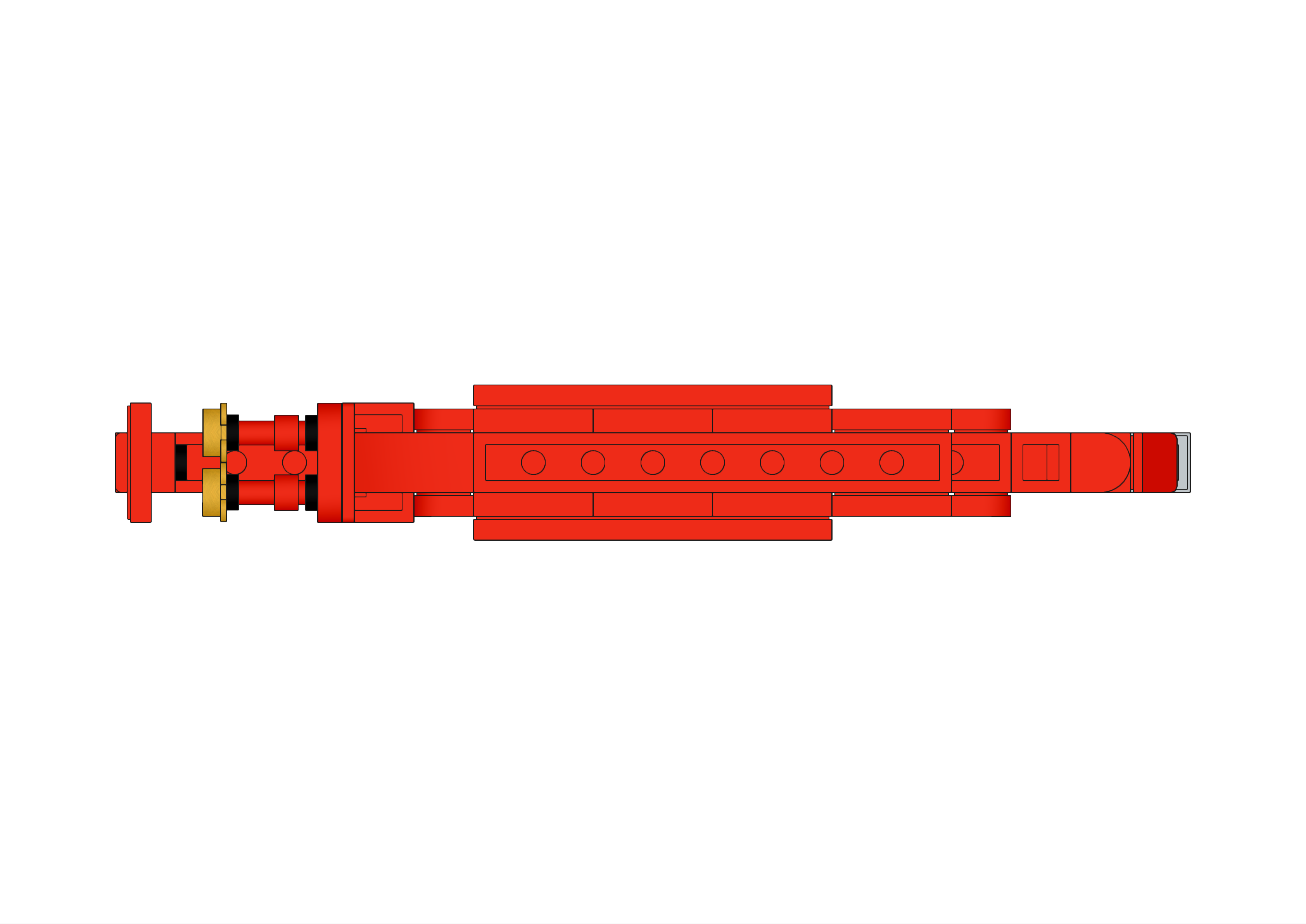 Bottom view image of the LEGO Archimede Class Submarine MOC.