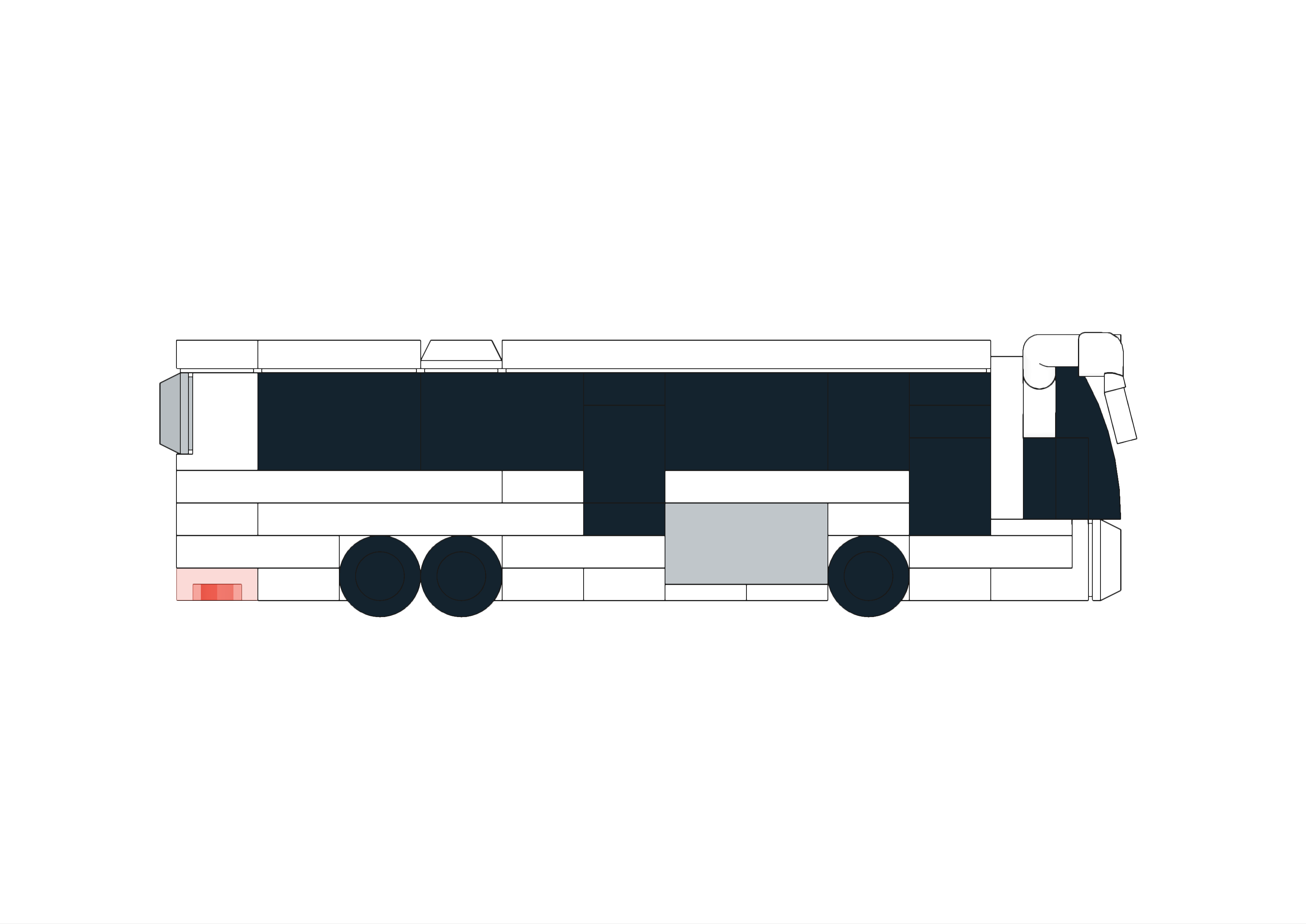 Alternate side view image of the LEGO Micro Charter Bus MOC.