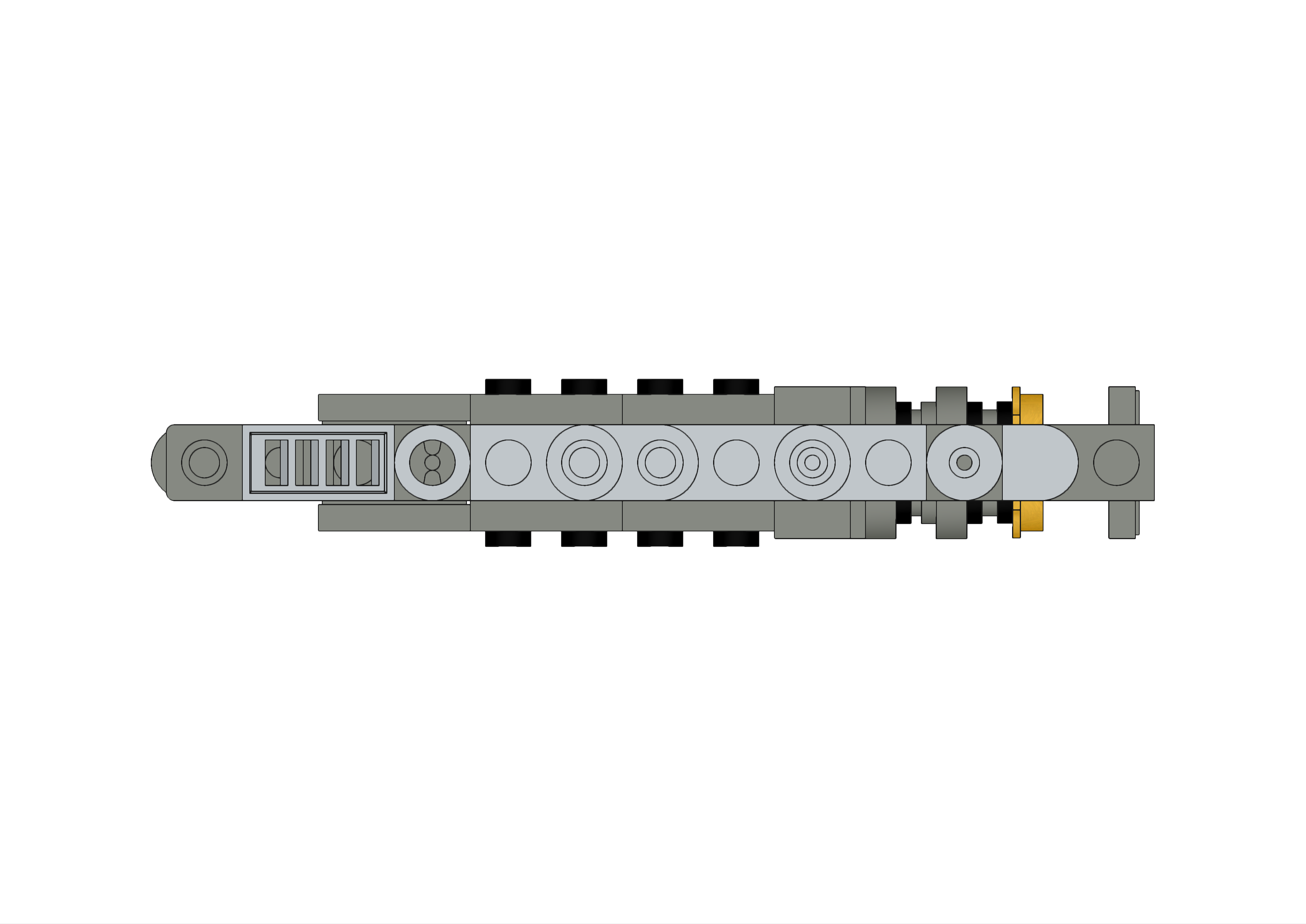 Top view image of the LEGO Nautilus Submarine MOC.