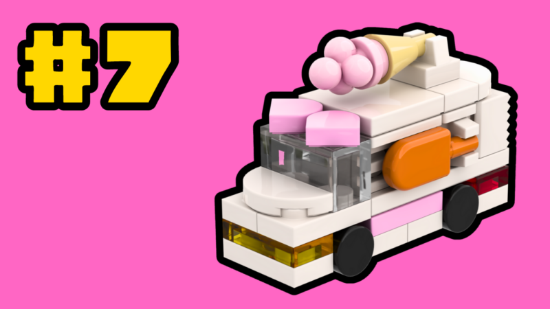 YouTube Thumbnail for the Micro LEGO Ice Cream Truck MOC by The Bobby Brix Channel.